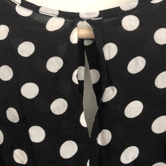 Baluoke Long Sleeve Polka Dot Shorts Romper - Picture 2 of 3